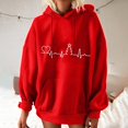 thumbnail image 2 of Sweat-shirt à Capuche à Manches Longues pour Femmes avec Poche, 2 of 5