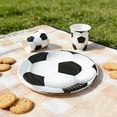 thumbnail image 4 of Deeceymbur 10 Pack Soccer Themed Disposable Paper Plates 7 Inch 9 Inch for Football Birthday Celebrations Party Events Decorations, 4 of 6
