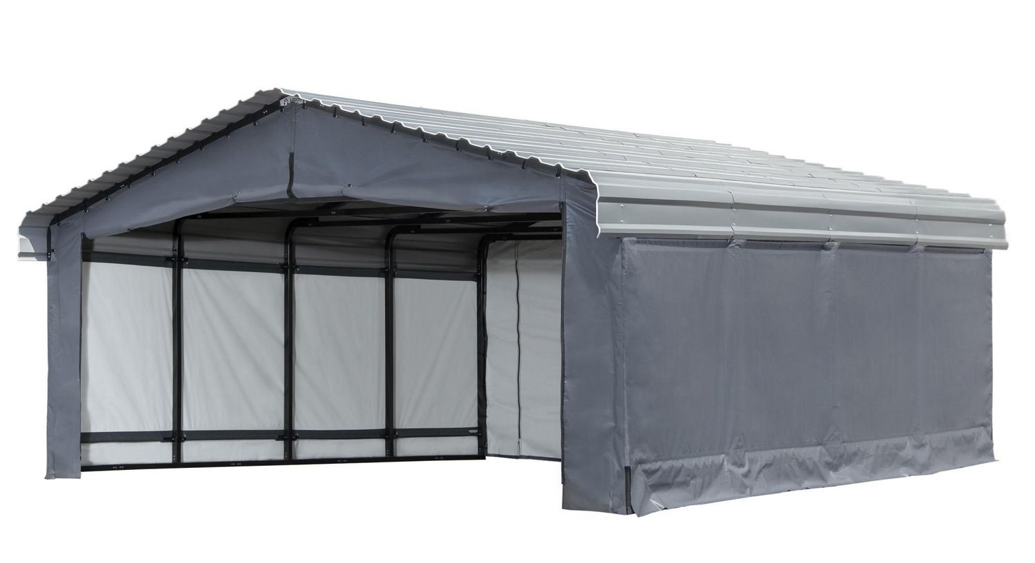 Ensemble parois grise pour abri auto 20 x 20 pi