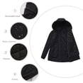 thumbnail image 4 of Women's Solid Mid Length Jacket With Large Collar And Warm Winter Coat,Size:XXL, 4 of 7