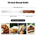 thumbnail image 2 of CUITING 10 inch Bread Knife Serrated Knife Sharp Wavy Edge Bread Cutter Stainless Steel for Slicing Homemade Bread Bagels Cake, 2 of 7