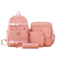 thumbnail image 2 of Canvas Backpack Set for School & College | 4-Piece Large Capacity | Includes Shoulder Bag, Pencil Case, Tutoring Bag | Ergonomic Design, Durable Zipper, Breathable Material | Fits Laptop & Books |, 2 of 5