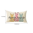 thumbnail image 2 of Throw Pillows for Coucheaster Lumbar Pillow Covers 11.81X16.68 He Is Risen Spring Bunny Throw Religious Pillows Case Decorative Linen Throw Pillow Covers for Couch Home, 2 of 8