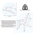 thumbnail image 4 of Costway 2PCS Patio Adirondack Chair Weather Resistant Garden Deck W/Cup Holder White, 4 of 7