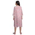 thumbnail image 4 of Moomaya Robe de Nuit Longue Jusqu'au Genou à Patte de Boutonnage pour Femmes, Imprimée, 4 of 6