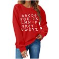 thumbnail image 1 of CEHVOM Fashion Woman Long Sleeve Round Neck Printing Blouse Causal Pullover Tops Clearance, 1 of 4