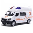 thumbnail image 1 of Simulated Pull Back Sound Light Ambulance Police Car Fire Truck Kids Toy Gift, 1 of 6