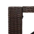 thumbnail image 3 of vidaXL Bar Table with Glass Top Brown 185x80x110 cm Poly Rattan, 3 of 4