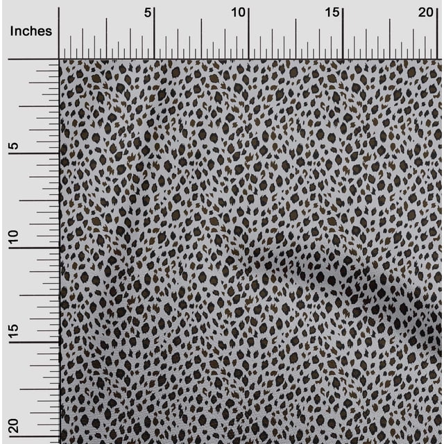 oneOone Polyester Lycra Fabric Leopard Animal Skin Print Fabric by Yard 56 Inch Wide