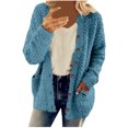 thumbnail image 2 of LSLJS Women's Fall Winter Cardigans Long Sleeve Button V-Neck Pullover Tops Open Front Casual Lightweight Sweater, 2 of 7