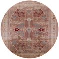 thumbnail image 1 of Ahgly Company Indoor Round Mid-Century Modern Chestnut Red Oriental Area Rugs, 6' Round, 1 of 6