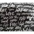 thumbnail image 5 of oneOone Viscose Chiffon Black Fabric Text Sewing Craft Projects Fabric Prints By Yard 42 Inch Wide-56, 5 of 5