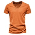 thumbnail image 1 of Ketyyh-chn99 Chemises à Manches Courtes pour Hommes Chemises de Travail Col Ras du Cou Coton Confortable Coupe Décontractée T-Shirts Amples pour Hommes T-Shirt Classique Doux Orange,3TG, 1 of 2