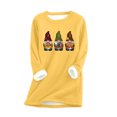 thumbnail image 2 of Hauts Grande Taille pour Femmes Mode Décontractée Manches Longues Col Rond Blouses & Chemises Chandails en Molleton en Liquidation, 2 of 3