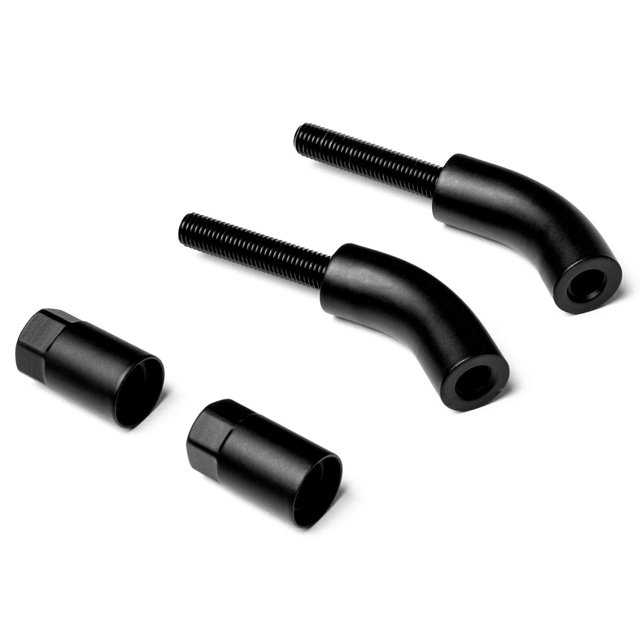 Krator Kit d'Extension de Potence Miroir Noir 3 Pouces Compatible avec le Harley Davidson Low Rider Chromé 1987-1987 FXRC