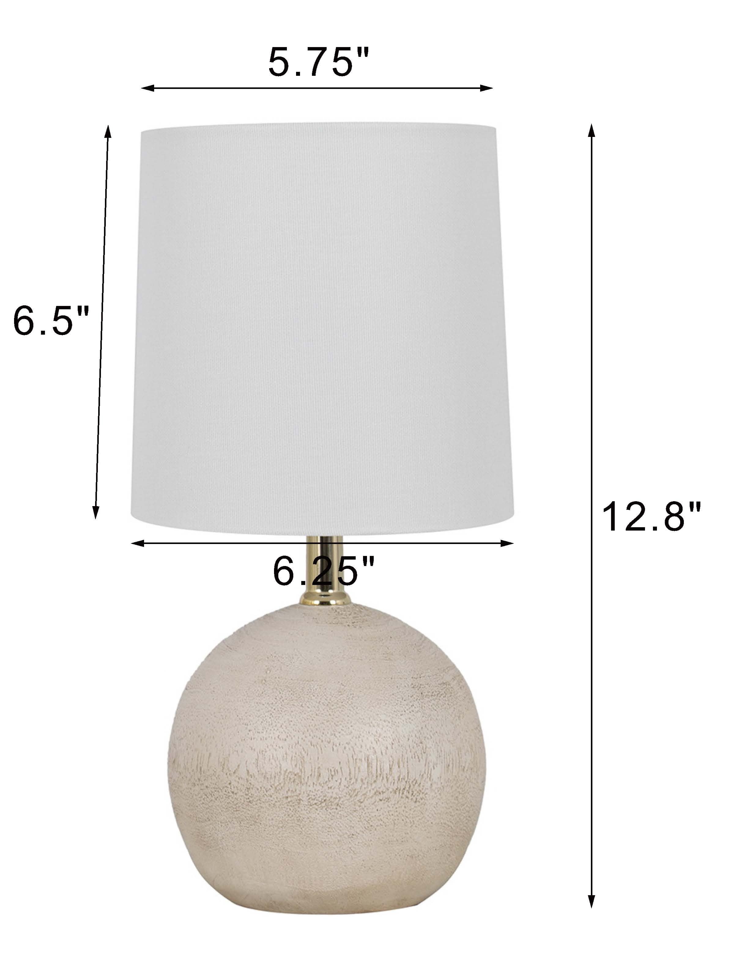 Lampe d'appoint sphérique Mainstays en polyrésine blanche de 12,8 pouces