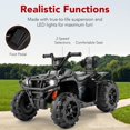 thumbnail image 4 of Best Choice Products VTT Électrique 12 V pour Enfants, Jouet Quad 4 Roues avec Audio Bluetooth, Vitesse Maximale de 2,4 Mi/h, Pneus à Bande de Roulement, Phares DEL, Radio - Rouge, 4 of 7