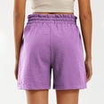 thumbnail image 4 of Gifts for Mom LSLJS Women's Solid Color Casual Drawstring Sports Shorts with Pocket Womens Shorts, 4 of 8