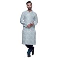 thumbnail image 4 of Atasi Kurta-Pyjama Long en Coton Imprimé pour Hommes, Kurta-Pyjama Décontracté de Designer, Vêtements, 4 of 5