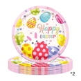 thumbnail image 2 of 16 Count Easter Paper Plates Easter Dinnerware Sets With Easter Eggs Bunny For Spring Holiday Easter Party Supplies Disposable Platters Set, 2 of 6