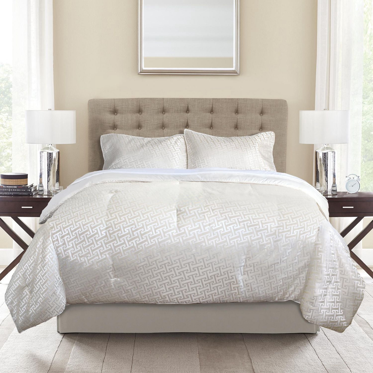 Ensemble de douillette Hotel Style en jacquard à motif grec