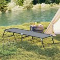 thumbnail image 4 of Costway Folding Camping Bed Chaise Lounge Outdoor Portable Military Cot Sleeping Hiking Travel Gray, 4 of 9