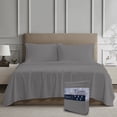 thumbnail image 4 of Color Sense 100% Cotton Percale Cool & Crisp 4-Piece Sheet Set Full Dark Gray, 4 of 5