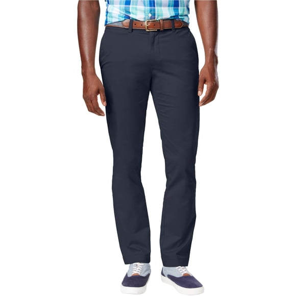 Tommy Hilfiger Men's Chino Pants Stretch Slim-Fit, Navy Blazer 34x34