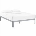 thumbnail image 1 of Modway Corinne Steel Modern Mattress Foundation Full Bed Frame with Wood Slat Support in Gray, 1 of 5