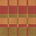 thumbnail image 1 of Ahgly Tapis d'Intérieur Lavable en Machine Carré Orange Transitionnel, 7 Pieds Carré, 1 of 7