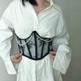 thumbnail image 2 of Women Pearl Lace Back Lace Up Tummy Control Underbust Shaper Shapewear - For Weekend Lounging, 2 of 6