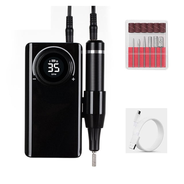 35000 RPM Rechargeable Portable Nail Drill Machine Electric Nail File Manicure Drill Set Profession Nail Art Equipment ,Easy to Use