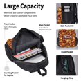 thumbnail image 4 of Adobk Sac à Dos Multifonctionnel 600D avec Sac à Lunch Isotherme et Trousse Ergonomique pour École Randonnée Bureau, 4 of 7