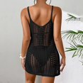 thumbnail image 4 of QIPOPIQ Robes de Plage pour Femmes à Manches Courtes Sans Manches à Bretelles Col en V Ajourée Robe d'Été de Plage Couvre-Maillot de Bikini Robe à Lacets Offres 2023, 4 of 4