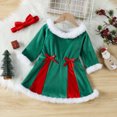 thumbnail image 1 of LSLJS Bambin Bébé Fille Robe de Noël Filles à Manches Longues Coutures Ensemble de Bandeau Robe pour Enfants Robes de Jeux pour Filles, 1 of 9