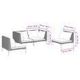 thumbnail image 4 of vidaXL 4 Piece Garden Lounge Set with Cushions Poly Rattan Dark Grey, 4 of 4