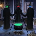 thumbnail image 4 of Halloween Witch Cauldron Decor With Metal Stand And Green Light Strip 78Cm Height Plastic Material For Outdoor Party Decoration B, 4 of 6