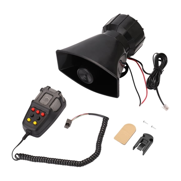 Amdohai Tone Sound Car Emergency Siren Car Siren Horn Mic PA Speaker System Emergency Amplifier Hooter 12V 80W 200dB