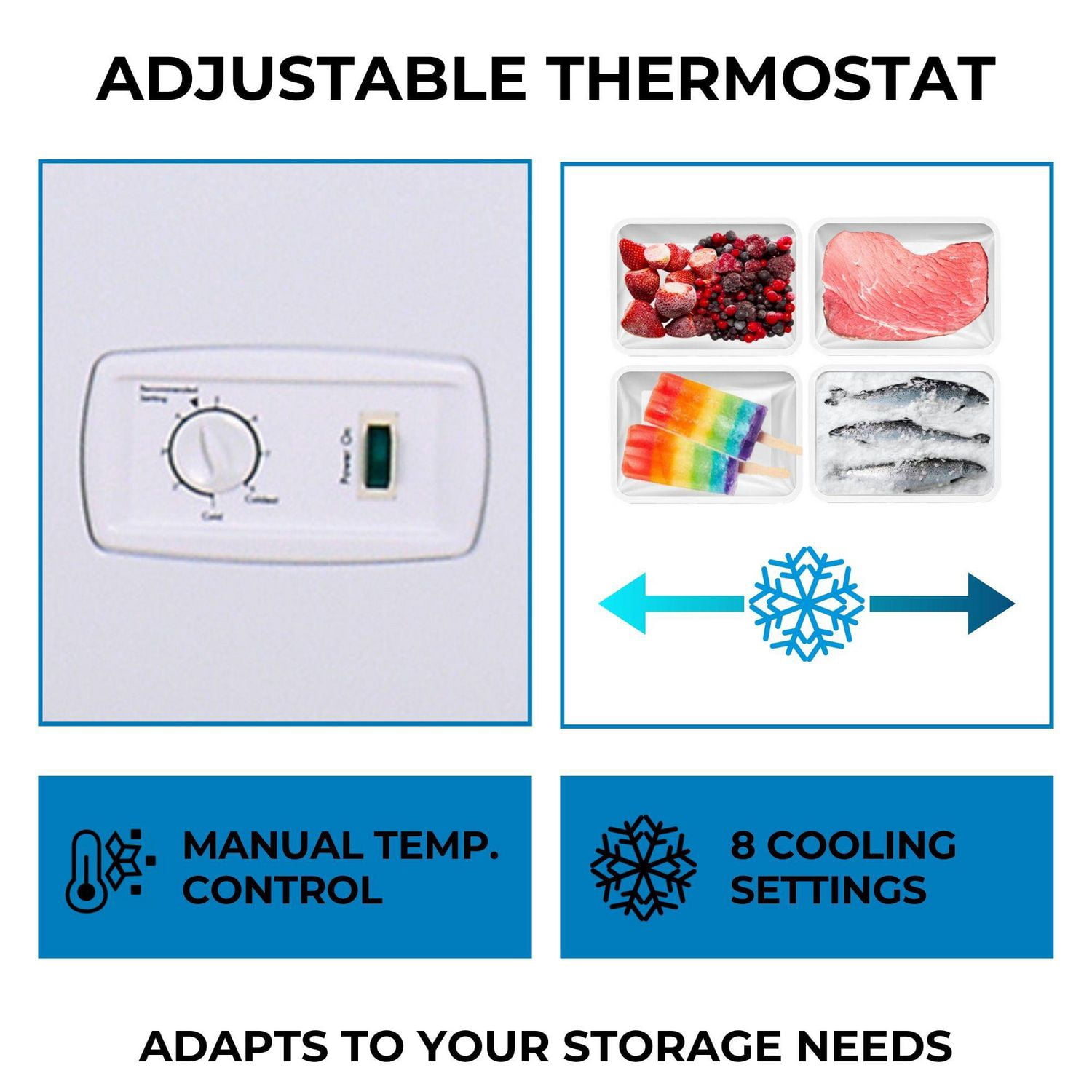 Kenmore 14.6 Cu. Ft Chest Freezer, 413L, Manual Defrost, Balanced Hinge Lid, Garage-Ready, White, Deep Freezer