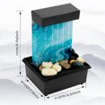 thumbnail image 2 of HLONK Indoor Water Fountain  Tabletop Waterfall Fountain  with Light  Nature Sounds  Pebbles  7‘‘, 2 of 6