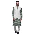 thumbnail image 1 of Atasi Traditional Printed Kurta Churidar Pajama Set With Nehru Jacket For Men, 1 of 5