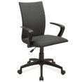 thumbnail image 1 of Leick Apostrophe Linen Office Chair in Black, 1 of 6