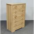 thumbnail image 3 of Eastvita 45-Inch Tall Rattan Dresser with 5 Drawers Large Clothes Storage for Bedroom/Entryway, 3 of 4