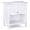 thumbnail image 1 of Simpli Home Warm Shaker Wood 24" Transitional Bedside Nightstand Table in White, 1 of 8