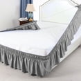 thumbnail image 4 of Unique Bargains Polyester Bed Skirt Elastic Wrap Around Dust Ruffle 15' Drop, 4 of 10