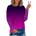 thumbnail image 1 of IROINID Réduit Polyester Long Sleeve T-Shirt pour Women Quotidien Été Col Rond Chemisiers de Sortie Tops,Black, 1 of 3