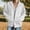 C-White, variant on 2025 Women's Street Long Sleeve Oversized Hoodie Coat Sweatshirt Hooded Zipper Oversized Hoodies Solid Color Coat Casual Zip Sweatshirt Warm Outwear