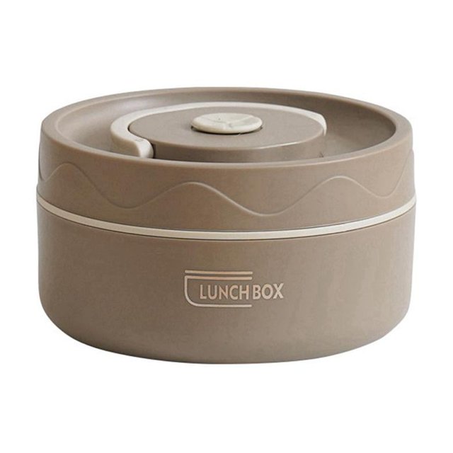 RYGRZJ Boîte à Lunch Ronde Portable Isolée Sac Thermique pour Lunch Pique-Nique Rangement des Aliments!