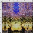 thumbnail image 1 of Soimoi Modal Satin Fabric Deer Panel Print Sewing Fabric Yard 42 Inch Wide, 1 of 3