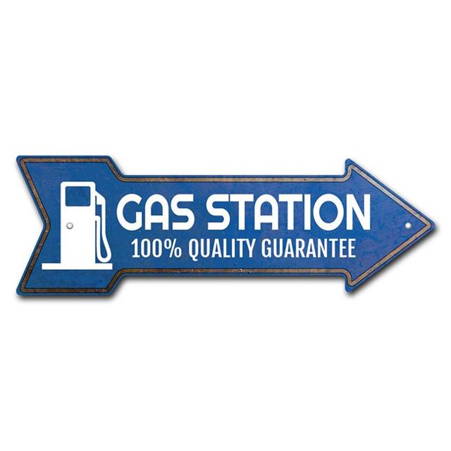 SignMission P-ARROW8-999851 8 x 24 Po de Large Flèche de Station-Service